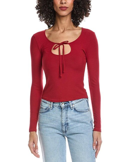 Seraphin Red Knit Top