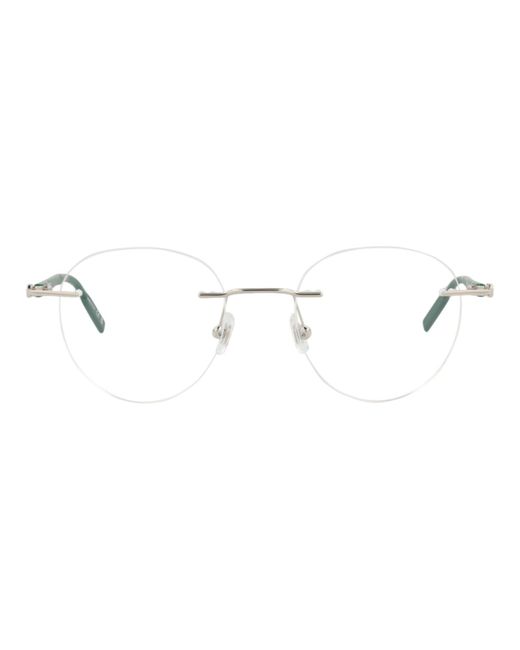 Montblanc Metallic Round-Frame Metal Optical Frames for men