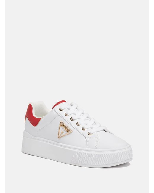 Guess Factory White Perhaps Low-top Platform Sneakers