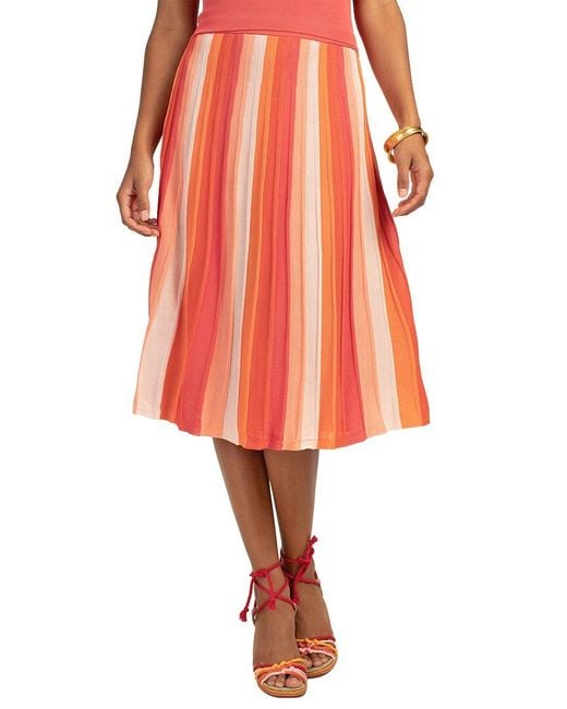 Trina Turk Orange Grace Skirt