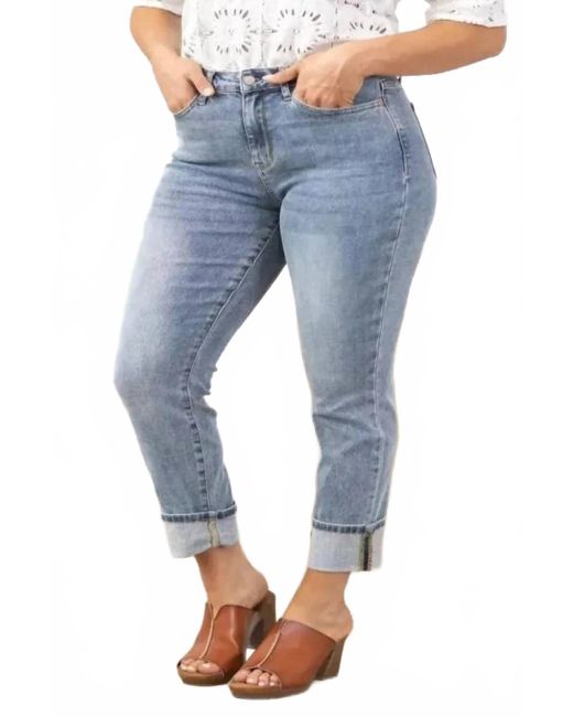 Judy Blue Women's Blue Midrise Boyfriend Jeans