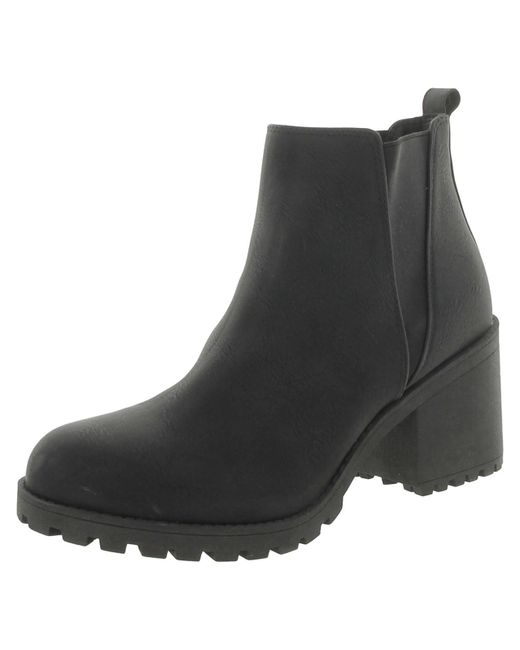 Dirty Laundry Black Lita Faux Leather Ankle Chelsea Boots