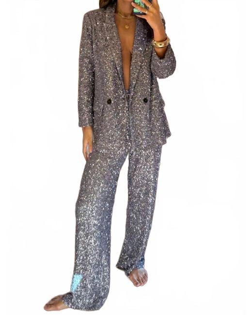 Never Fully Dressed Multicolor Sophisticated Sequins Blazer
