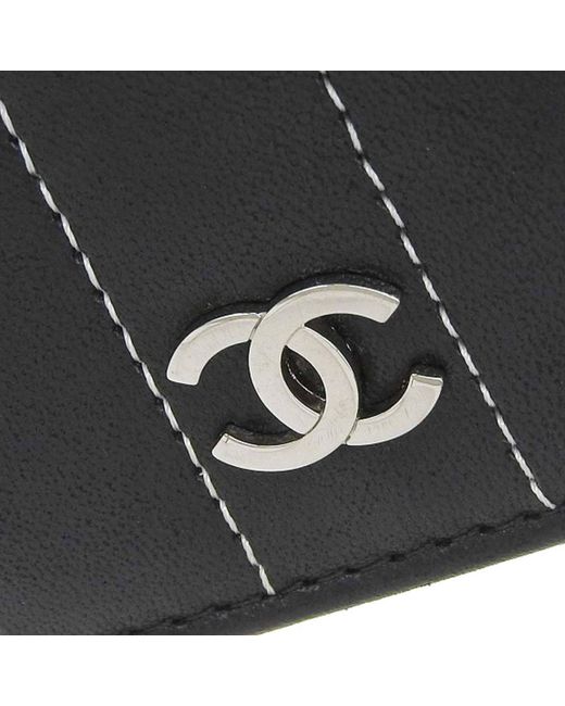 Chanel Black Leather Wallet (pre-owned) for men