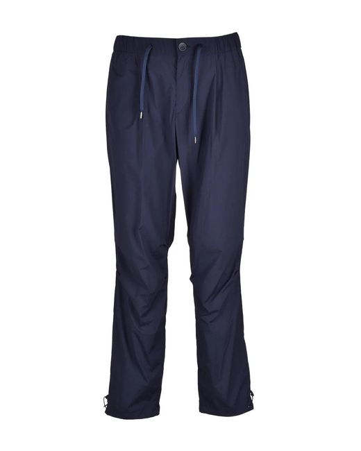 Herno Blue Technical Fabric Trousers for men