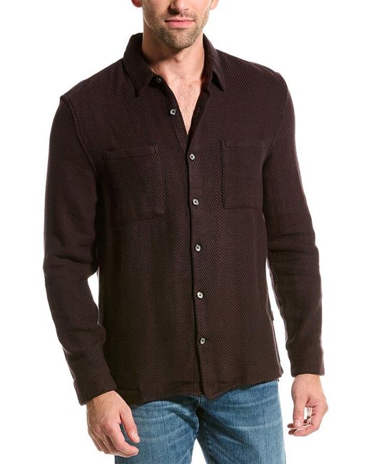 John Varvatos Brown Cole Regular Fit Shirt for men