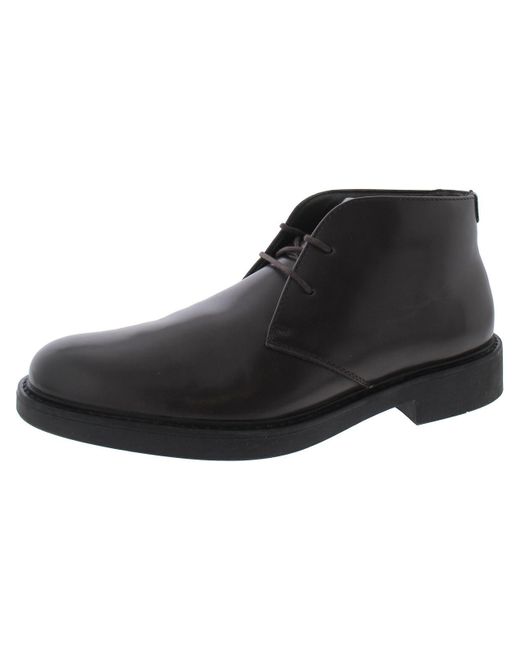 Alfani Black Zane Faux Leather Chukka Boots for men
