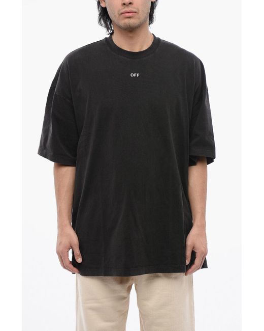 Off-White c/o Virgil Abloh Black Oversize-Fit Mary Printed T-Shirt for men