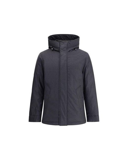 Woolrich Men's Blue Virgin Wool Down Jacket