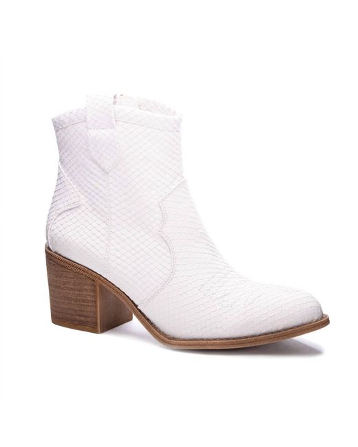 Dirty Laundry White Final Touch Unite Western Bootie