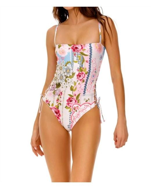 Agua Bendita White Mariel Reversible One Piece Swimsuit