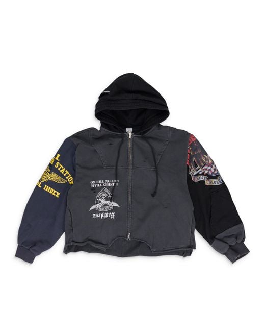 Protocol Index Upside Down Zip Hoodie in Blue for Men | Lyst