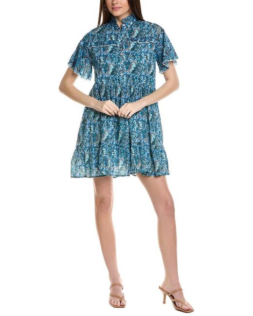 Ro's Garden Blue Joey Mini Dress