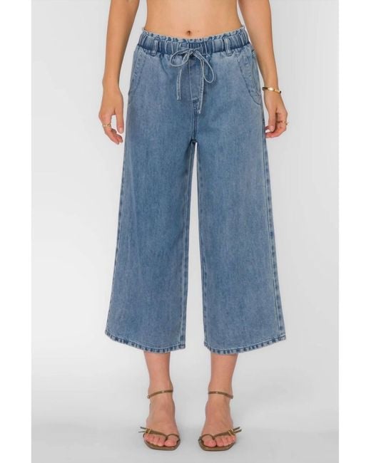 Velvet Heart Blue Claudette Ankle Wide Leg Pant