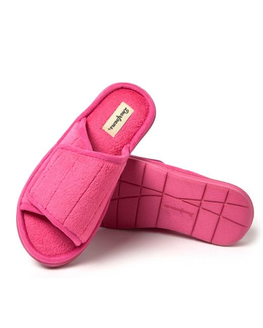 Dearfoams Pink Mickey Terry Slide