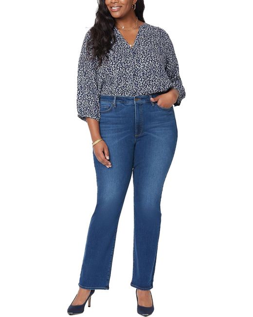 NYDJ Plus Ca Denim Bootcut Jeans in Blue | Lyst