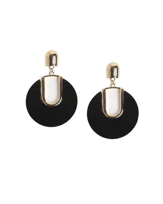 SOH Black Casual Drop Earrings