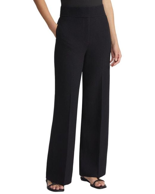 Lafayette 148 New York Black Plus High Rise Dalton Wool Pant