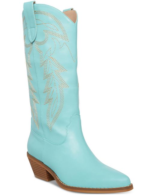 Madden Girl Redford Faux Leather Kneehigh Cowboy, Western Boots in Blue Lyst
