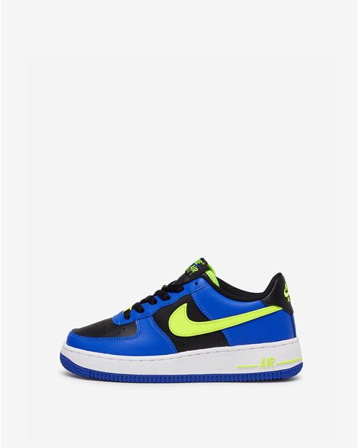 Nike Blue Air Force 1 Lv8 Fd0303-400 /volt/black/white Sneaker Shoes Cg70