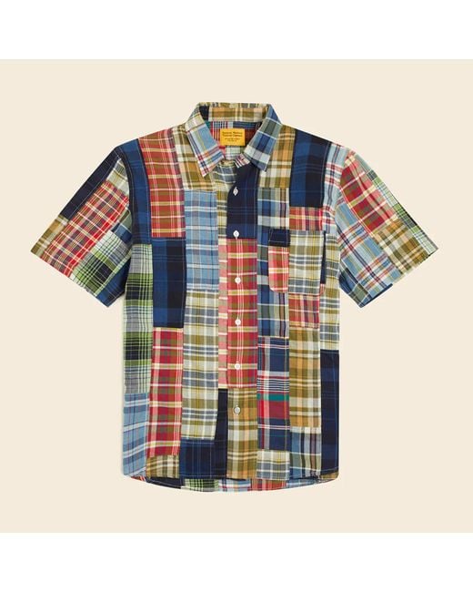 Original Madras Trading Co. Blue Lax Short Sleeve Shirt for men