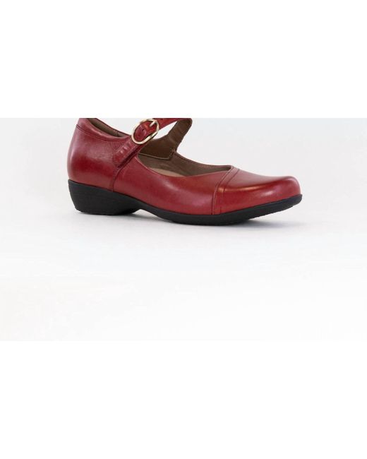 Dansko Red Fawna Flat Shoes