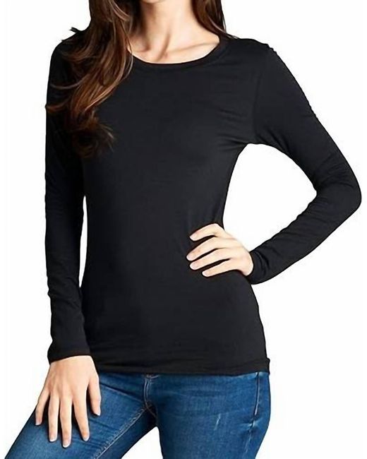 Active Basic Black Let's Start Here Long Sleeve Top