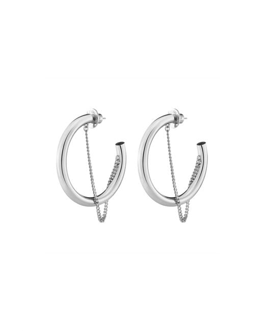 DEMARSON Metallic Miley Hoops Earrings