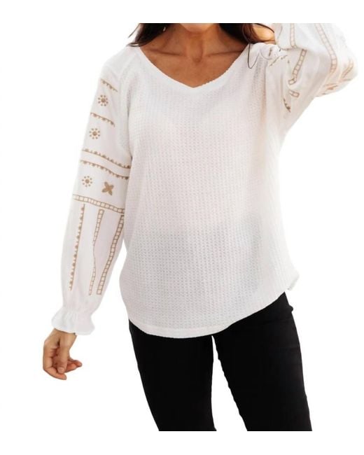 And The Why White Breath Of Fresh Air Top