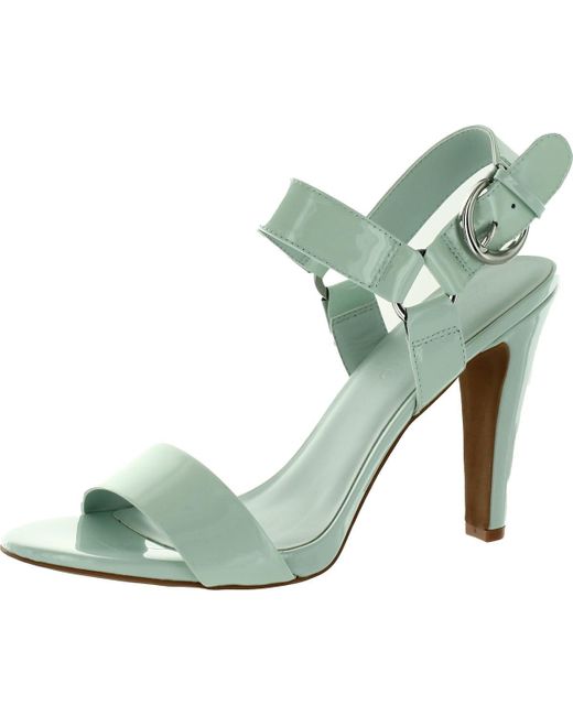 Karl Lagerfeld Women's Green Cieone Buckle Strappy Dress Sandals