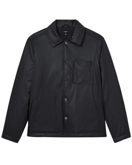 Reiss Black Hyde Technical Overshirt for men