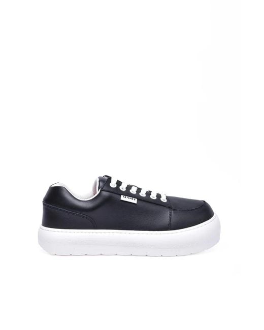 Sunnei Blue Leather Sneakers for men