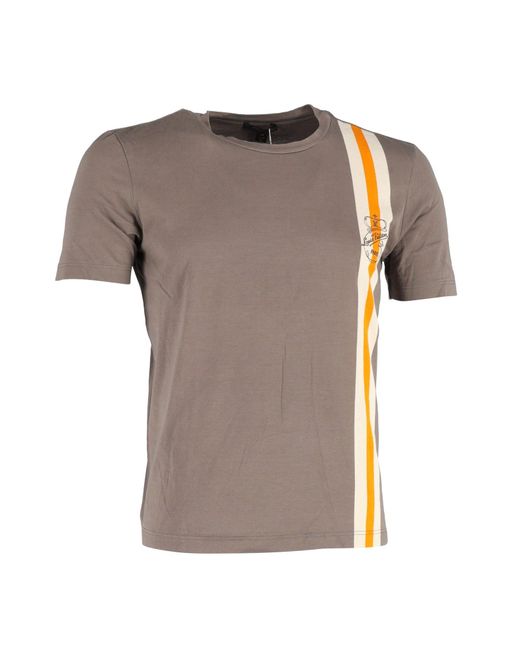 Louis Vuitton Gray Stripe Detail T-shirt for men