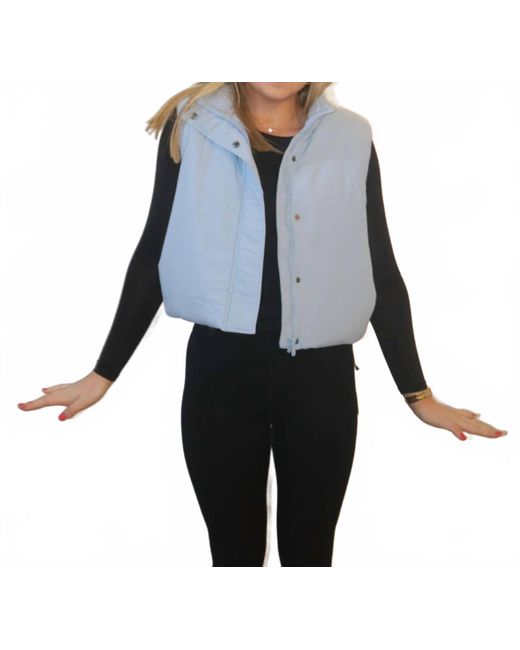 Kimberly C Blue Bri Button Up Vest