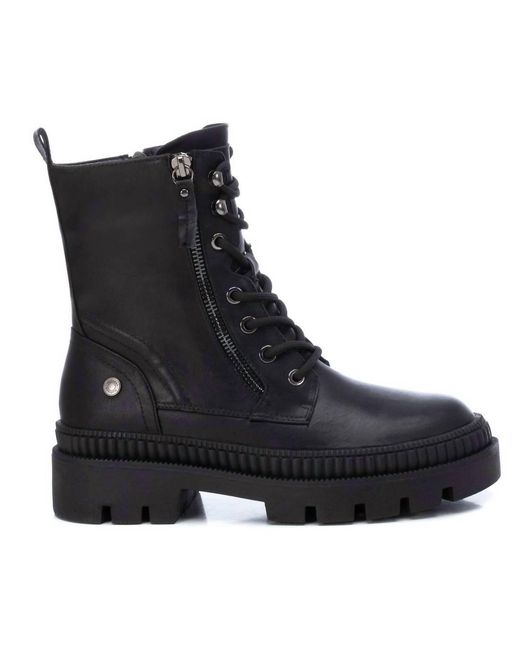 Xti Black Military Combat Booties