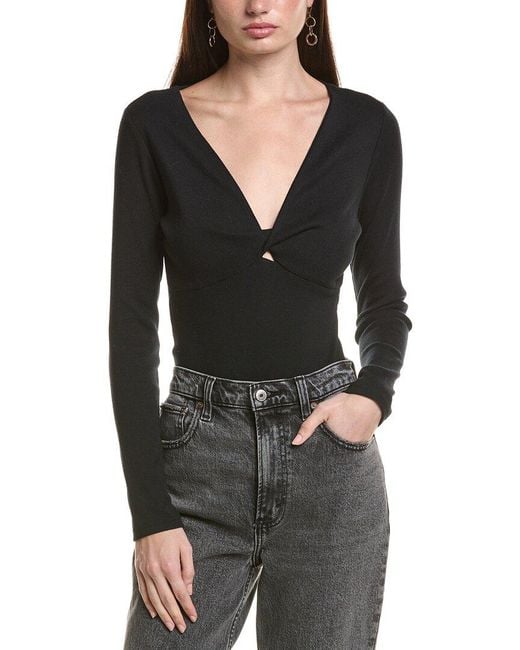 Ba&sh Black Campbell Bodysuit