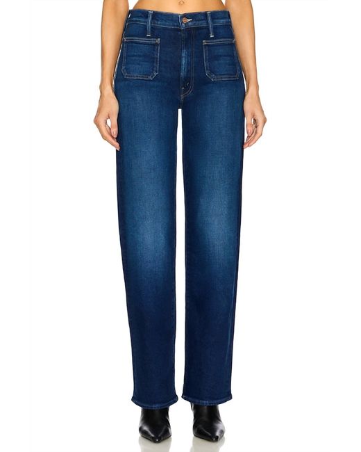 Mother Blue Patch Pocket Rambler Pant