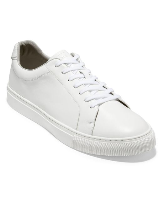 Cole Haan White Grand Series Jensen Snkeaker Leather Round Toe Casual And Fashion Sneakers for men