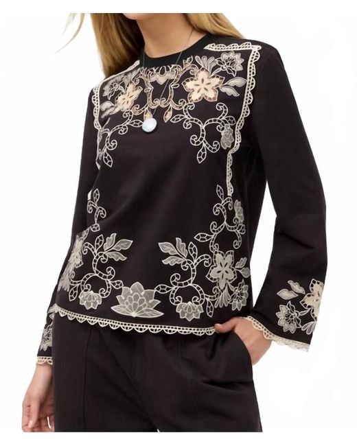 Johnny Was Black Nalani Pullover