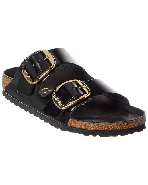 Birkenstock Black Arizona Big Buckle Narrow Leather Sandal