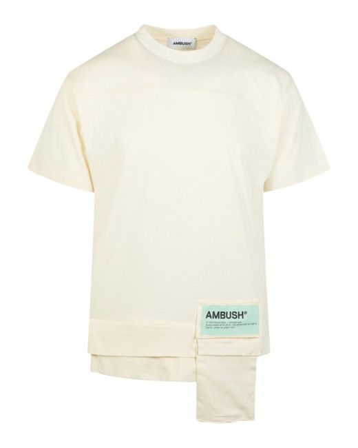 Ambush White Waist Pocket T-shirt for men