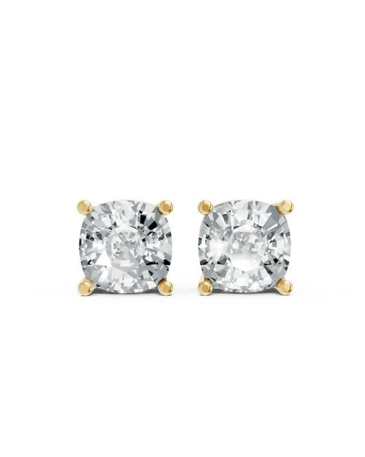 AAMIAA White Cushion Shape 4 Prong Push Back Studs