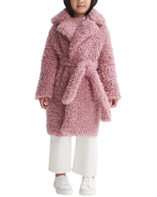 Reiss Red Theo Teddy Coat