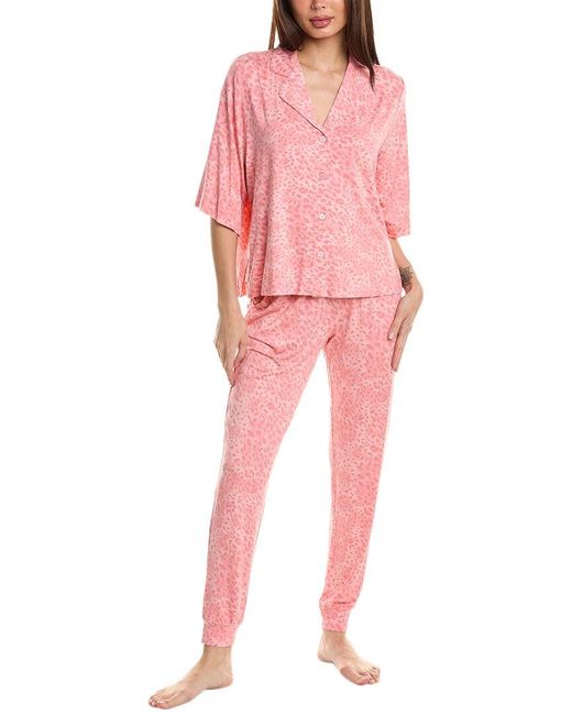 Sanctuary Pink 2pc Pajama Shirt & Jogger Set