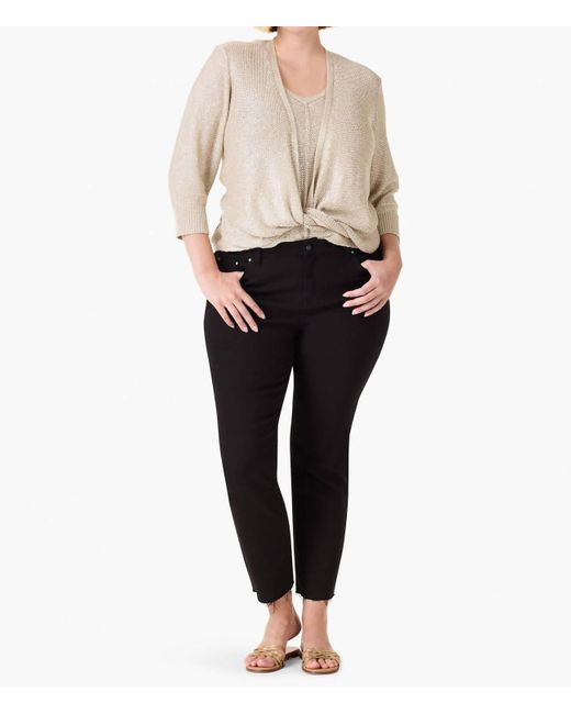 NIC+ZOE Black Subtle Sparkle 4-Way Cardigan