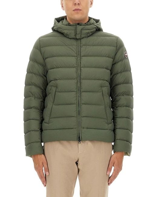 Colmar Green Down Jacket With Detachable Hood for men