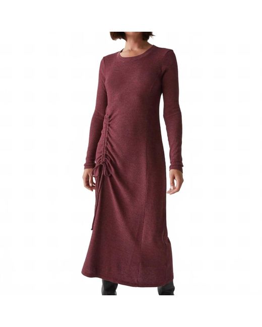 Michael Stars Red Ilia Ruched Tie Maxi Dress