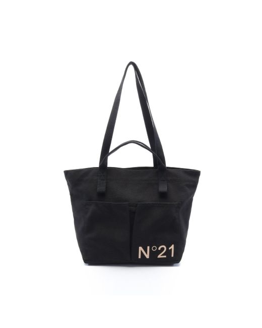 N°21 Black Handbag Tote Bag Canvas 2way
