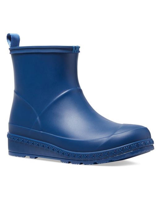 MICHAEL Michael Kors Blue Mac Rainbootie Water Resistant Round Toe Rain Boots