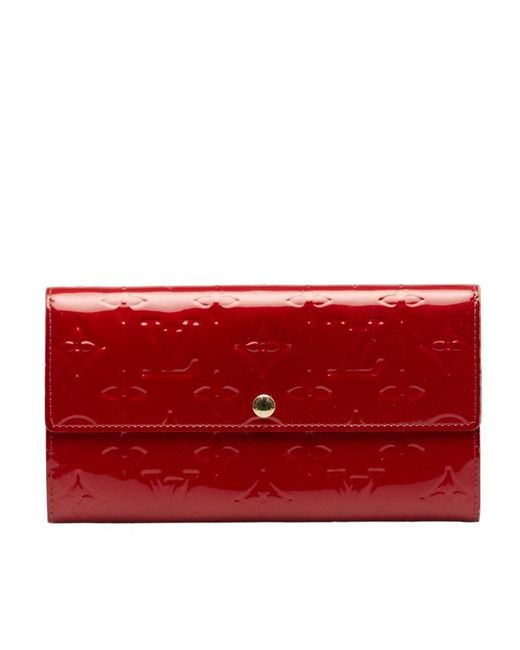 Louis Vuitton Red Sarah Patent Leather Wallet (pre-owned)